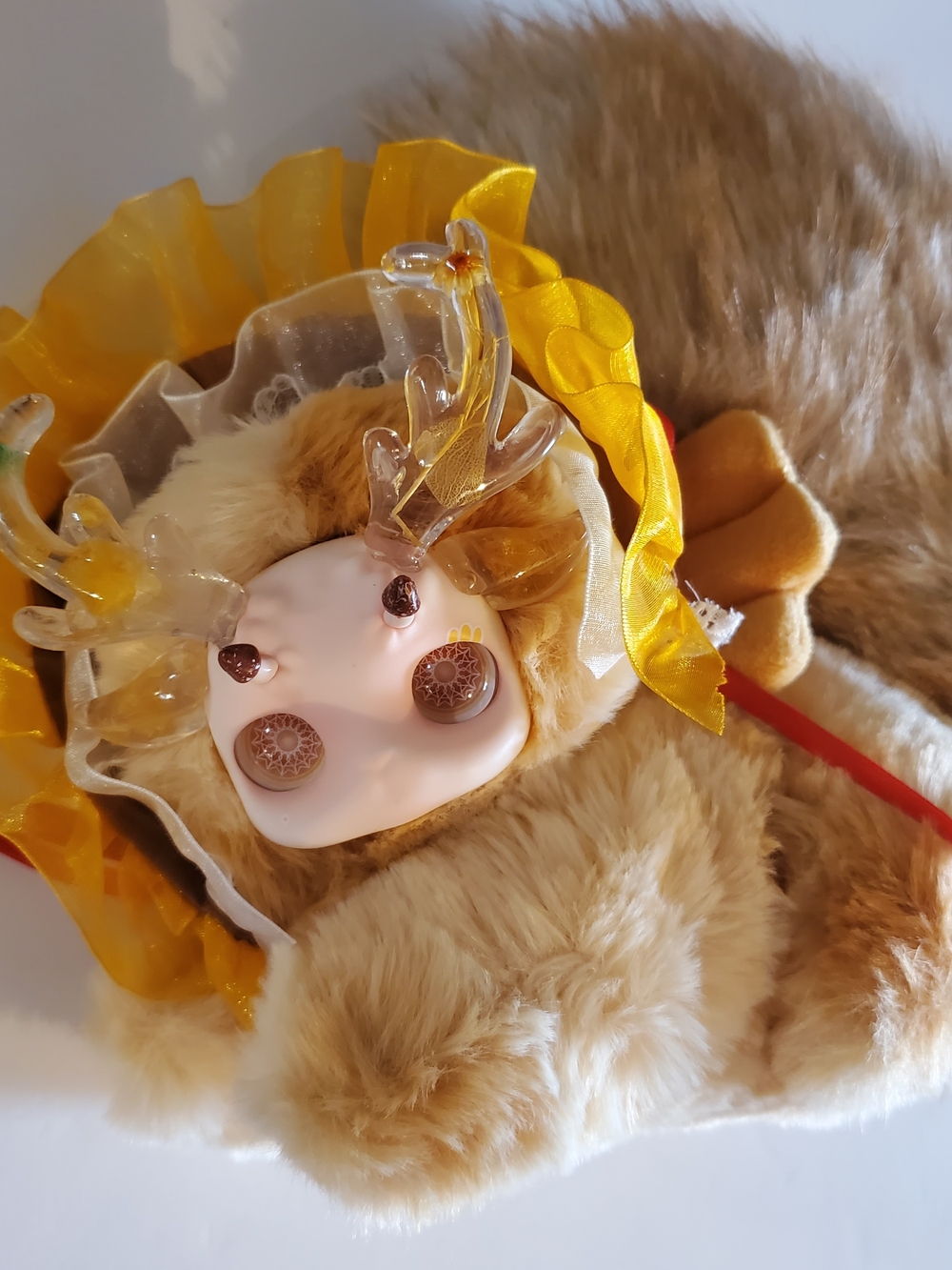 Stunning GULULU Deer In Bloom Plush Doll - Amber Harvest